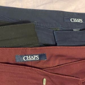 Set of 3 - size 18W - Polo “Chaps” slacks - black, navy & burgundy colors